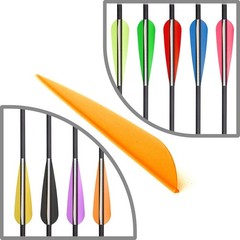 Arrows Vanes 4 Inch Plastic Feather Fletching for DIY Archery Arrows 50 Pack…