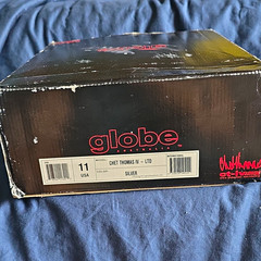 Globe Chet Thomas IV LTD Skateboarding Shoes Silver Men’s US 11 D SUPER RARE