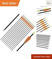 Archery Youth 24 26 28 Inch Fiberglass Archery Targeting Arrows for Youth Pra…