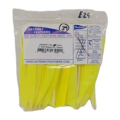 39 Count Gateway Archery Arrow Feathers 5″ Right Wing: Shield Fluorescent Yellow