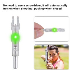 6Pcs LED Lighted Nocks ID 6.2mm Shooting Archery For Compound Bow Arrow Nocks
