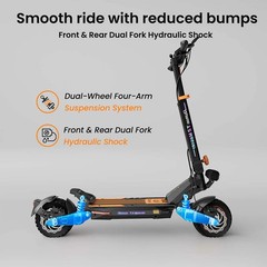 RUITOO T2 MASTER Electric Scooter for Adults, 35MPH 40 Miles Range, Commuter LED