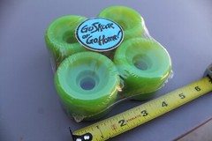 Neon Green 60mm Original 80’s Soft Cruiser Vintage Skateboard WHEELS – Set of 4