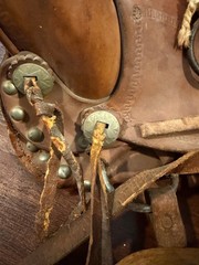 Vintage Simco Child Pony Saddle Leather Western Tooled AS IS USA
