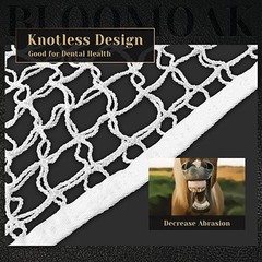 Bloomoak Knotless Slow Feed Hay Net with 4 Carabiner Clips for Horses/Open To…
