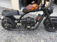 Mini Chopper Style Motorcycle | 49cc Mini Bike | Gas Engine Moto with Headlight