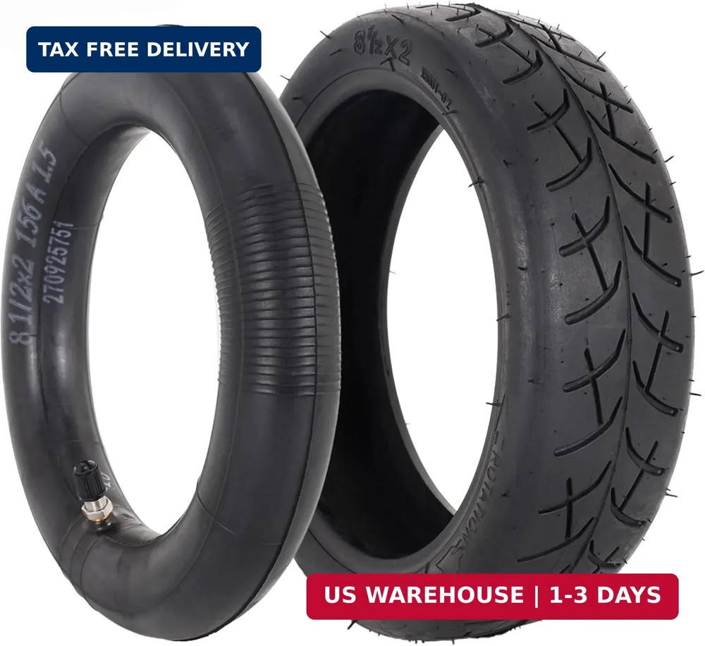 8.5 Inch Tire and Tube Set,50/75-6.1 Scooter Tire,8 1/2×2 Pneumatic Front Rear W