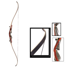 Archery Hunting 62in 30/35/40lbs Takedown Wooden Recurve Bow Target Shooting