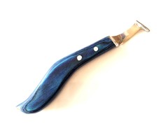 Super Sharp Hoof Knife, Blue Color Wooden Handle, Stainless Steel Blade