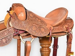 79HS Hilason Classic Series Hand-Made Rodeo Bronc American Leather Saddle