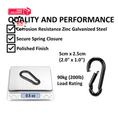 Branded Boards Black & Silver Zinc-Galvanized Heavy 5cm (2.0in) 2 Pack