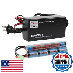 Tenergy 9.6V 1600mAh NiMH Battery Pack for AEG Airsoft w/ Mini Tamiya