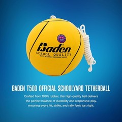 8-Inch Soft-Touch Tetherball Set for Youth – Includes Nylon Rope, Bright Yellow