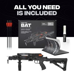 BALLISTA BAT Reverse Draw Compound Crossbow with T-Buttstock 420fps/150lbs/4lb