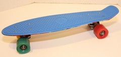 FRISKY Skateboard Mini Cruiser Penny Board Blue Multicolor Wheels