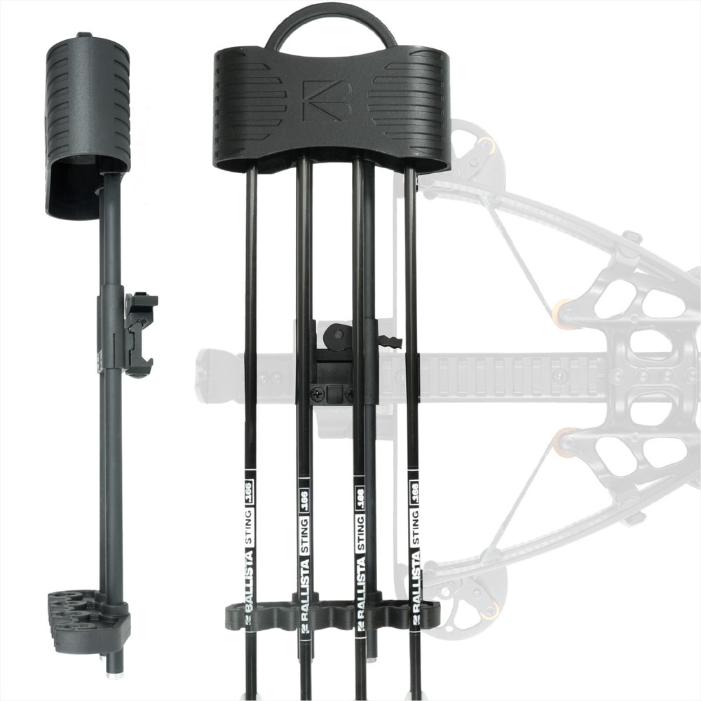 BALLISTA Universal Crossbow 4 Arrow Quiver – Quick-Detach Picatinny Mount