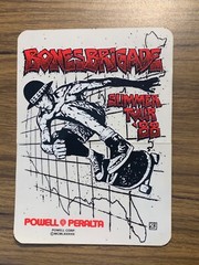 Powell Peralta #1, 1988, 3 1/2″ X 4 3/4″, Bones Brigade Summer Tour, Rare