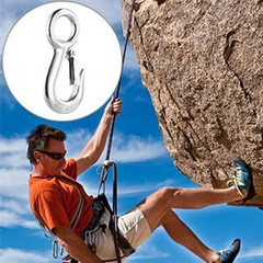 4 Pack 304 Stainless Steel Safety Snap Hooks 4 5/8in Fast Eye 1100lb Heavy Loads