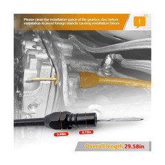 HAHAHA 700R4 4L60E 4L80E Trans Flexable Stainless Braided Hose Dipstick Compa…