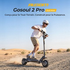 Ausom L2 Max Electric Scooter, 1000W Motor,90km Max Range,10in Tires E-Scooters