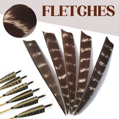 5in Archery Arrow Feather Fletches Right Left Wings Natural Turkey Fletching DIy