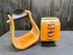 Brass Bell Stirrups 3″, 4″, 5″ / Ranch Saddle / Roping