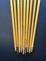 9 Self-Nocked Four Fletch 23/64 Tapered Arrows – 29″ in Length, 80# Spine
