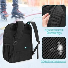 Skate Bag Fits Shoes Up to Us Mens 13, Roller Skate Backpack with Multi Acces…