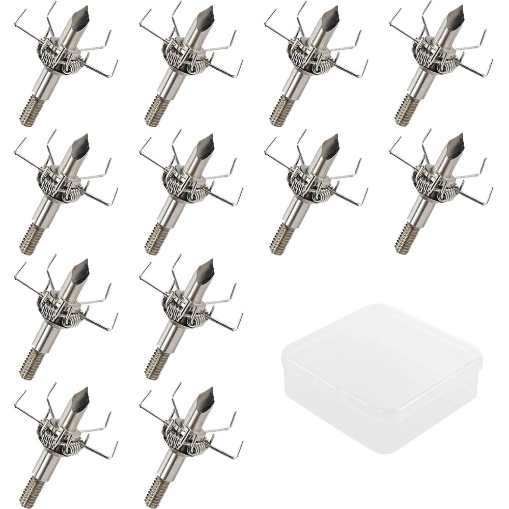 12PK 100/125 Grain Small Game Broadheads Judo Points & Hammer Mixed Set with …