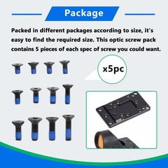 60 Pcs Red Dot Screw Kit | Includes M3, M3.5, M4, #440 and #632 Screw Types |…
