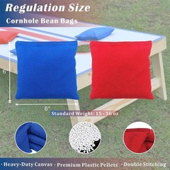 Regulation Wooden Cornhole Board Set with 8 Bags for Adults Outdoor