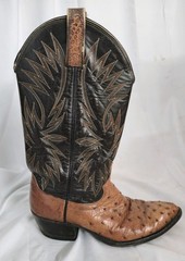 Vintage Dan Post Full Quill Ostrich Cowboy Western Boots Men’s Size 10D