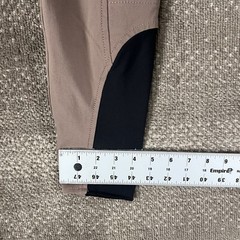 Equiline Breeches Women’s Size IT46 Brown Knee Grip Floral Equestrian