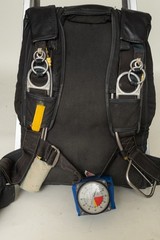 Vintage Relative Workshop Wonderhog Skydiving Rig PD210 Main Helmet Altimeter