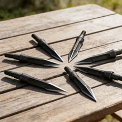 24Pcs Archery Broadheads 112Grain Arrowheads Screw-in Arrow Tips for Bow Hunting