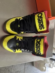 Osiris NYC 83 red ,black &yellow skateboarding shoes #skateboarding #y2k