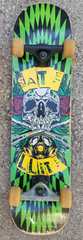 VTG Satellite Skateboard Cruiser Skulls Roses Green 31 Inches USA
