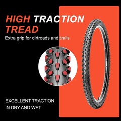 WHEELO Mountain Bike Tires Set: 2-Pack 26×2.1 Inch Folding Replacement Bicycl…
