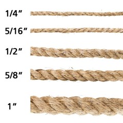 Twisted Natural Manila Rope 4 Strand Landscape DIY Craft 1/4″,5/16″,1/2″,1″,5/8″