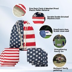 Regulation Cornhole Bean Bags: Professional American Flag Patriotic Outdoor B…