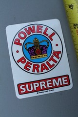 Powell Peralta Bones Supreme 1990 Clear OG Z83A Vintage Skateboarding STICKER