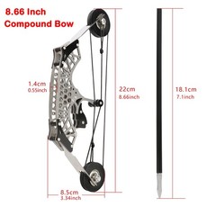 Stainless Steel 8.6 Bow for Target Shooting and Archery Gift for Ages 15+