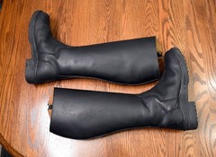 Middleburg, fleece lined Nubuck tall winter boots, black, 8