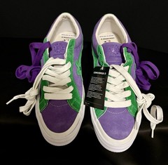CONVERSE GOLF LE FLEUR X ONE STAR OX PURPLE HEART SUEDE SNEAKERS 9.5M 11.5W NEW
