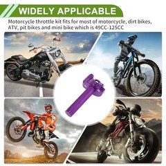 22mm Throttle with 120cm White Throttle Cable CNC Aluminum Alloy Motorcycle