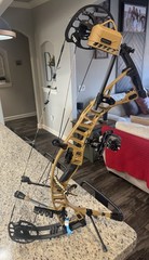 Hoyt VTM 34. Bourbon with Black limbs. RH 70lb.