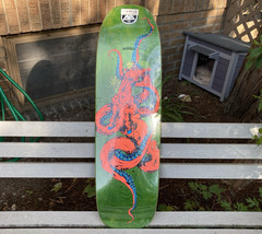 Welcome Seahorse 2 Skateboard Deck Golem Shape 9.25 Green Art Horse Octopus 2019
