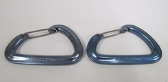 Set of Two Pre-owned Black Diamond MiniWire Carabiners Great Condition Gray 24kN