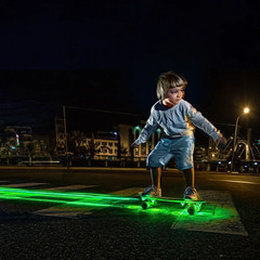 5PCS Rechargeable LED Skateboard Lights for Nighttime Glow and Decor