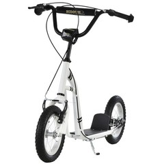 Dual Brakes Kick Scooter 12-Inch Inflatable Front Wheel Ride On Toy For Age 5+